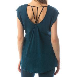 MAJAMAS EARTH flowy v-neck tee shirt swing top